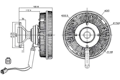 NISSENS EMBRAGUE DE VENTILADOR DEL RADIADOR SCANIA P G R T  