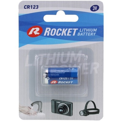 BATERIA LITOWA CR123 3V ROCKET 123A DL123 CR123A