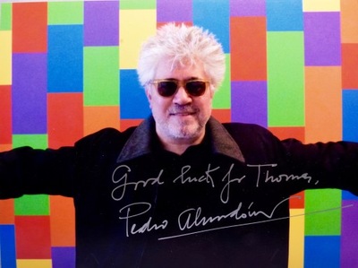 Pedro Almodovar zdjęcie z autografem 20x15cm