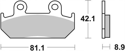 SBS ZAPATAS HAM KH121 STREET EXCEL SINTER HONDA XRV 750 AFRICA TWIN '90-'93  