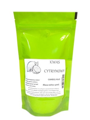 KWAS CYTRYNOWY KWASEK spożywczy 500g ECOBI