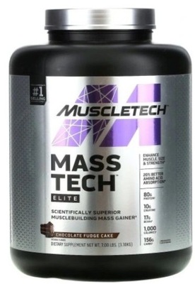 MuscleTech MassTech Elite 3180g WANILIA CIASTO GAINER NA MASĘ BIAŁKO