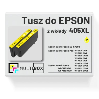 100% NEW 2-pak Tusz 405XL yellow do Epson WF-3820 WF-4820