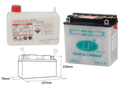 LANDPORT BATERÍA YB7L-B 12V 8AH 137X76X134 OBSL  