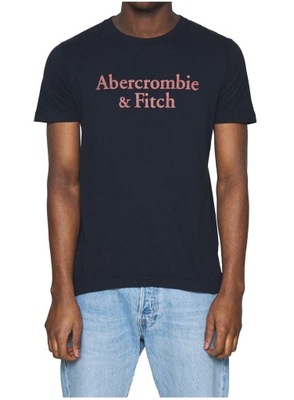 ABERCROMBIE USA _ Granatowy T-shirt Męski _ M