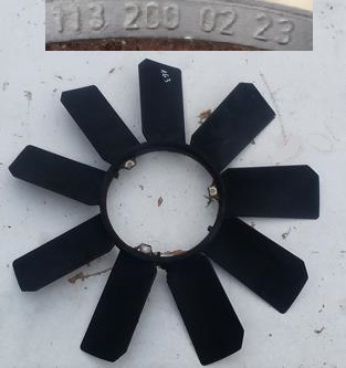 Вентилятор вентилятора mercedes ml w163 1132000223 фото №1