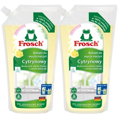 Frosch Cytrynowy Balsam do Mycia Naczyń Zapas 2x1L