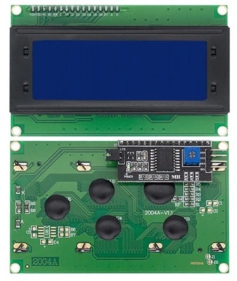 Wyświetlacz LCD 4x20 HD44780 z konwerterem