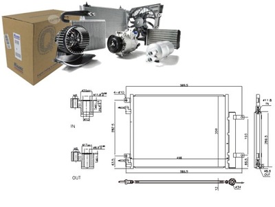 KONDENSATORIUS KONDICIONAVIMO OPEL KARL 1.0 1.0LPG 01.15-03.19 NISSENS 