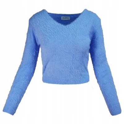 Sweter Damski Alpaka Niebieski Rozmiar S/M *Moni&Co*
