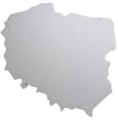 Mapa Polski kontur ze styropianu dekoracja