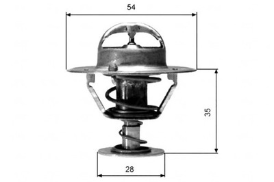Gates th04282g1 термостат, середина охлаждающий фото №1