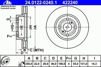 DISCO DE FRENADO PARTE DELANTERA TOYOTA YARIS 2006-  