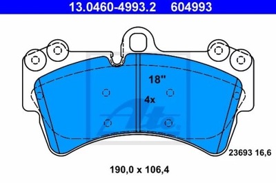 13.0460-4993.2 ZAPATAS HAM.PRZOD VW TOUAREG 02-  