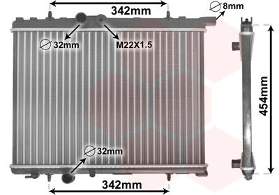 VAN WEZEL 40002190 РАДІАТОР, СИСТЕМА ОХОЛОДЖУВАННЯ ДВИГУНА