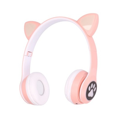 Słuchawki bezprzewodowe nauszne LED Cat-Ear dla dzieci