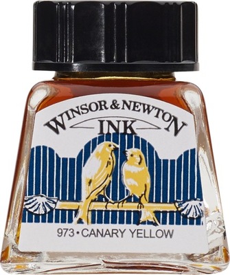 Tusz rysunkowy - Winsor & Newton - Canary Yellow, 14 ml