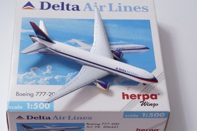 HERPA Delta Air Lines Boeing 777-200 skala 1:500