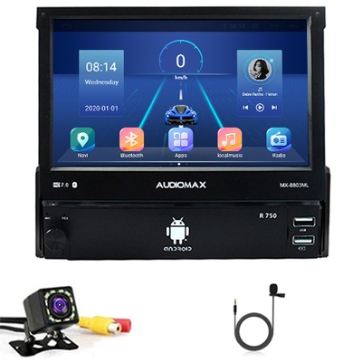 RADIO ANDROID SAMOCHODOWE 1DIN 7'' BT GPS KAMERA