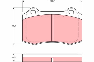 ZAPATAS DE FRENADO JAGUAR PARTE TRASERA S-TYPE/XJ 4,2 01-09 GDB1513  