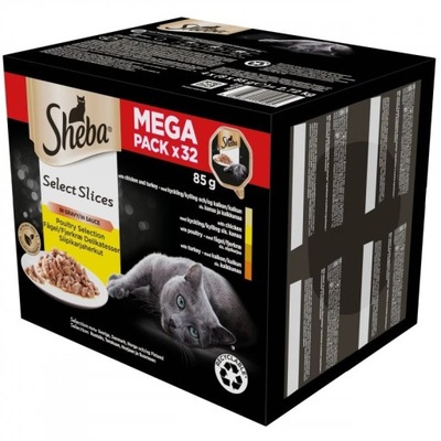 SHEBA karma w sosie dla kotów mix smaków 32x85g