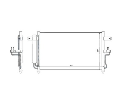 RADIATOR AIR CONDITIONER HYUNDAI ACCENT 3/5D 01.00--  