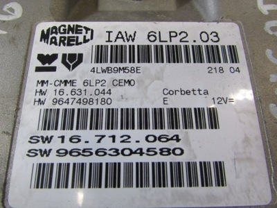 Бортовой компьютер блок управления magneti marelli 9657429680 iaw6lp2.03 фото №1