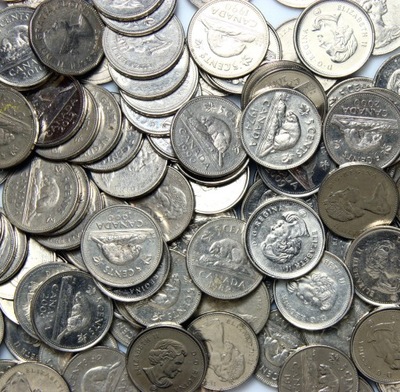 Kanada - Elżbieta II - Zestaw 50 monet - 5 Centów BÓBR - MIX ROCZNIKÓW