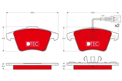 PADS BRAKE - SET DTEC COTEC GDB1651DTE  