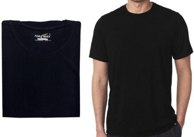 XXL - t-shirt 100% BAWEŁNIANY CZARNY z krótkim rękawem koszulka formax 2XL