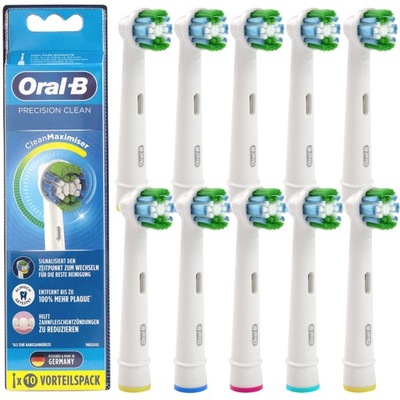 10 x GŁÓWKA KOŃCÓWKA BRAUN ORAL-B PRECISION CLEAN