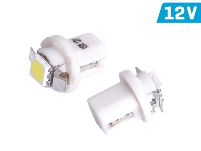 ЛАМПОЧКА НІЧНОГО БАЧЕННЯ T5 BAX B8.5D 12V 1X 5050 SMD LED (СВІТЛОДІОД) БІЛА 1 ШТ.