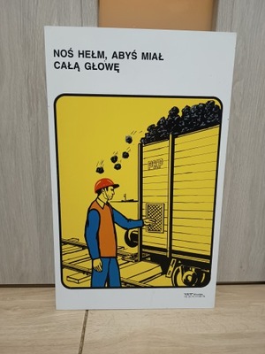 KOLEJOWA TABLICA OSTRZEGAWCZA PKP Z PRL