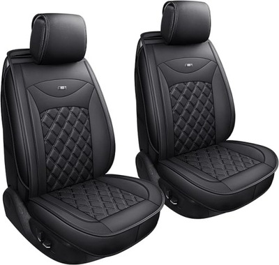 COVER ON SEAT SUV EKO LEATHER FRONT 2 PCS. BLACK VIP  