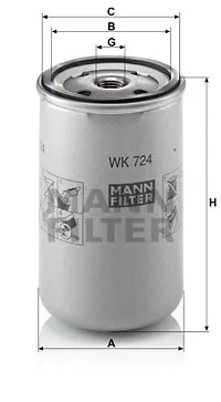 MANN FILTERS WK724 FILTER FUEL  