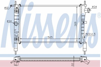 РАДИАТОР ВОДЫ NISSENS 632831