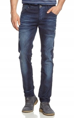 Jack Jones Męskie Granatowe Jeansy Zwężane Slim Vintage 33/30