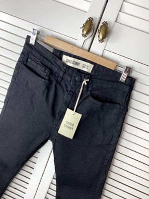 NEW LOOK__Modne czarne rurki super skinny__32/30