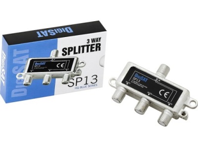 SPLITTER 3 WAY 5-2400MHz Rozgałęźnik F: GN-3GN SP13 DigiSat 5-2400MHz