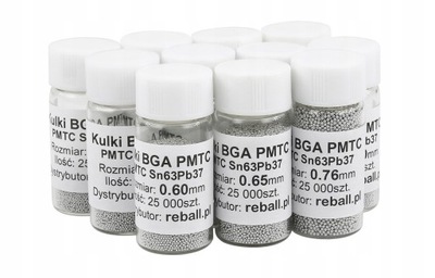 25000 KULEK DO LUTOWANIA KULE OŁOWIOWE PMTC BGA SMD REBALLING 0,40 0.40mm