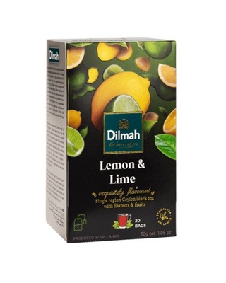 Herbata ekspresowa DILMAH LEMON & LIME 20 torebek