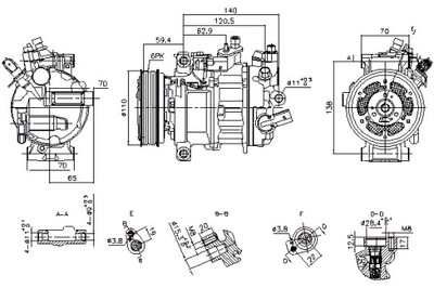 NISSENS COMPRESOR DE ACONDICIONADOR AUDI A1 A1 CITY CARVER A3 Q2 Q3 CUPRA  