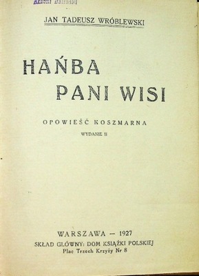 Hańba pani wisi 1927 r.