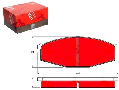 Тормозные колодки тормозные nissan перед patrol trw фото №1