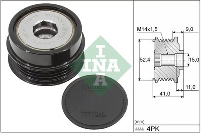 INA 535 0339 10 ГЕНЕРАТОР - СЦЕПЛЕНИЕ ОДНОСТОРОННИЙ