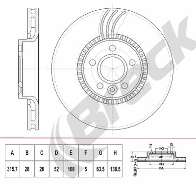 ДИСКИ ТОРМОЗНЫЕ ТОРМОЗНЫЕ BRECK BR 418 VH100