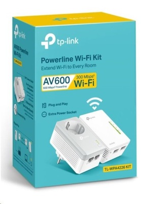 Transmiter sieciowy TP-Link TL-WPA4226KIT AV600 Powerline WiFi Kit