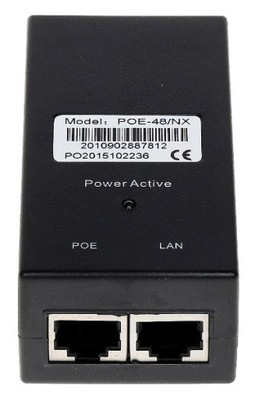 Zasilacz PoE 48V 24W standard IEEE 802.3at