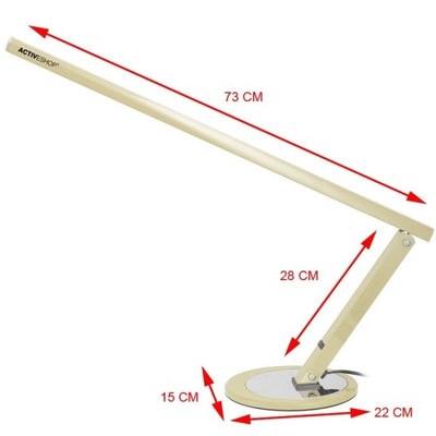 LAMPA NA BIURKO SLIM 20W SZAMPAŃSKA