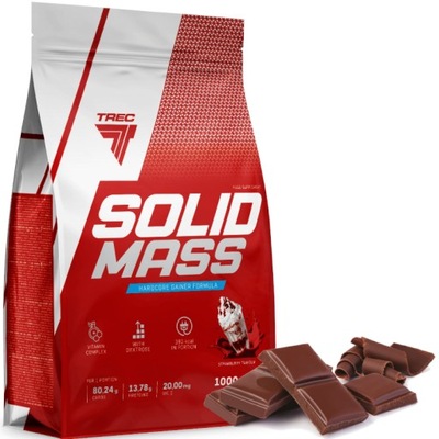 TREC GAINER SOLID MASS 1000 G ODŻYWKA MASA BIAŁKO